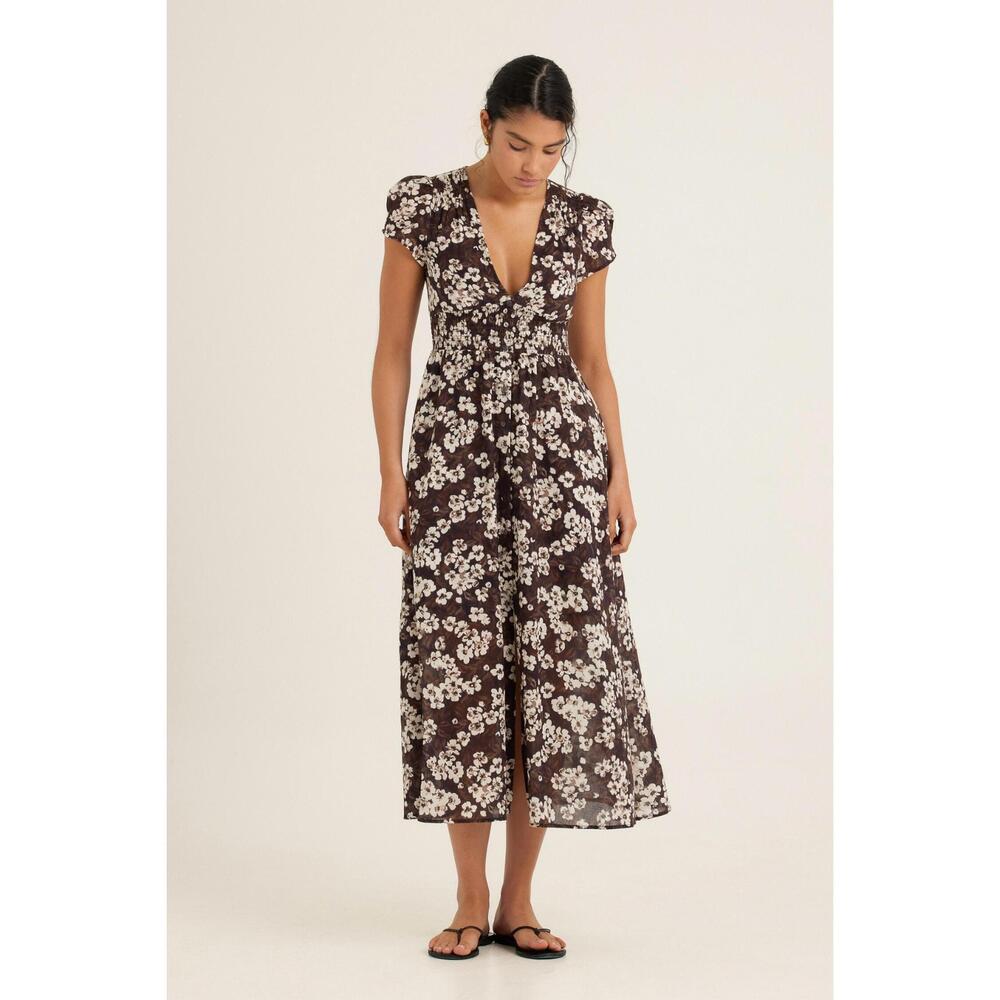 NEW PEONY vacation midi dress in florentine